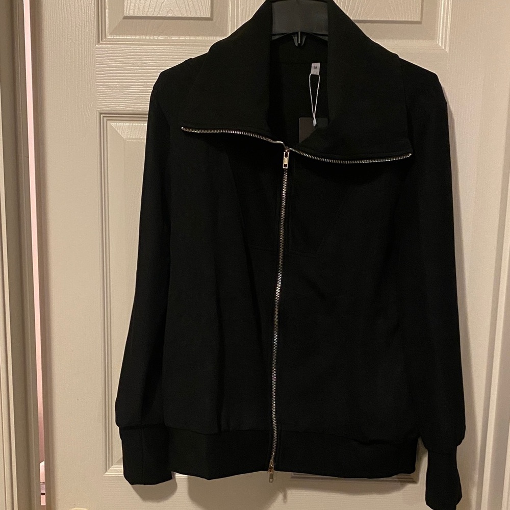 Deep Self Women's Black Zip-Up Jacket